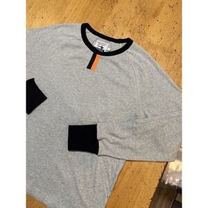 GUIDEBOAT CO Shirt Mens Large White Striped Reliance Garments Crew Long Sleeve